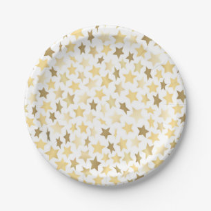Plato De Papel patrón de estrellas