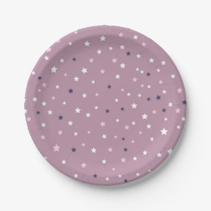 Plato De Papel patrón de estrellas