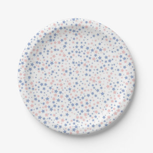 Plato De Papel patrón de estrellas
