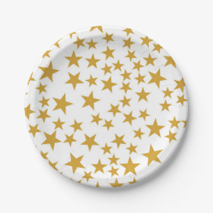 Plato De Papel patrón de estrellas