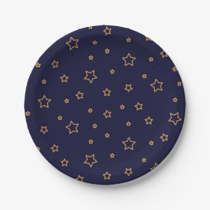 Plato De Papel Patrón de estrellas
