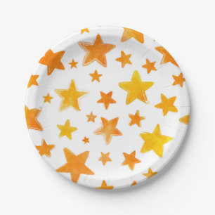Plato De Papel Patrón de estrellas