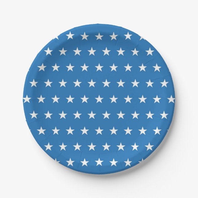 Plato De Papel patrón de estrellas (Anverso)
