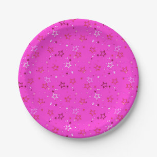 Plato De Papel patrón de estrellas