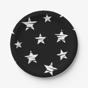 Plato De Papel Patrón de estrellas