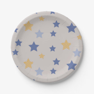 Plato De Papel patrón de estrellas