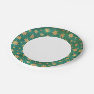 Plato De Papel Patrón de estrellas