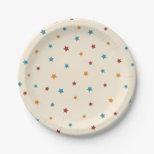 Plato De Papel Patrón de estrellas