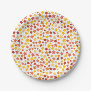 Plato De Papel patrón de estrellas