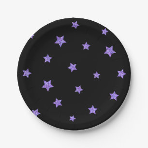 Plato De Papel Patrón de estrellas