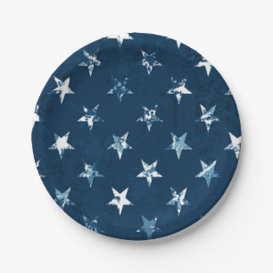 Plato De Papel patrón de estrellas