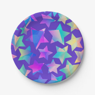 Plato De Papel Patrón de estrellas
