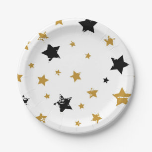 Plato De Papel patrón de estrellas