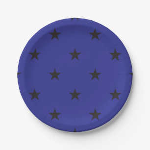 Plato De Papel patrón de estrellas