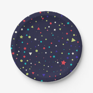 Plato De Papel Patrón de estrellas