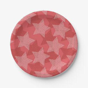 Plato De Papel patrón de estrellas