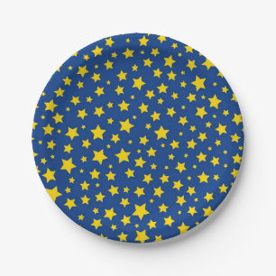 Plato De Papel Patrón de estrellas