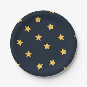Plato De Papel patrón de estrellas