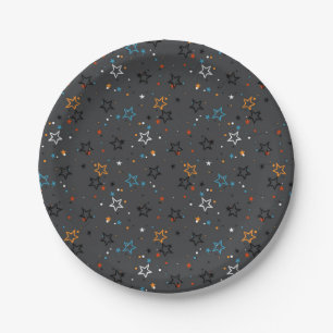 Plato De Papel Patrón de estrellas