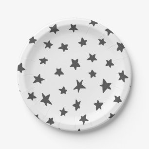 Plato De Papel Patrón de estrellas