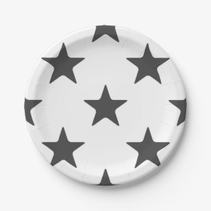Plato De Papel patrón de estrellas