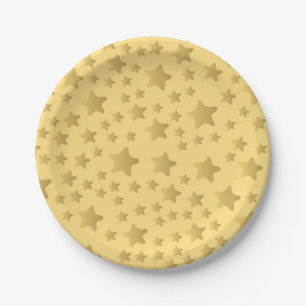 Plato De Papel patrón de estrellas