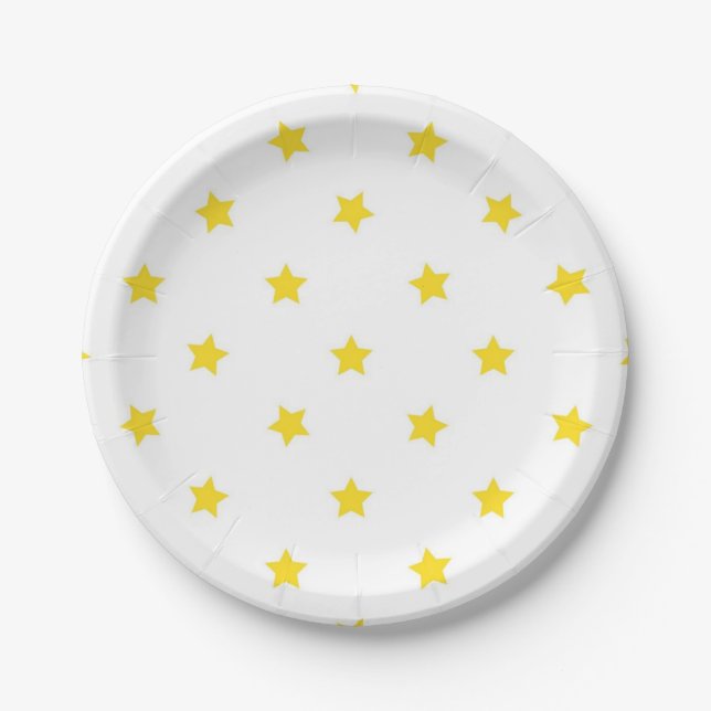 Plato De Papel Patrón de estrellas (Anverso)