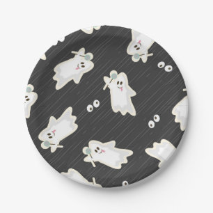 Plato De Papel Patrón de fantasma