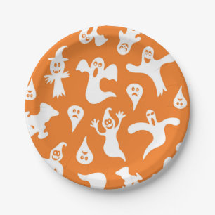 Plato De Papel Patrón de fantasma