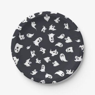 Plato De Papel Patrón de fantasma