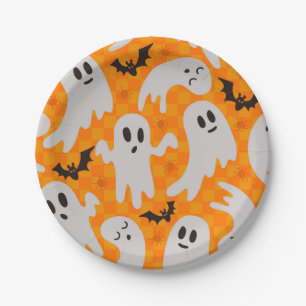 Plato De Papel Patrón de fantasma