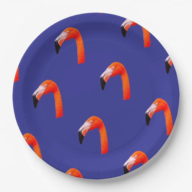 Plato De Papel Patrón de flamenco  (Anverso)