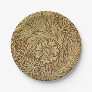 Plato De Papel Patrón de Flor Antigua Marigold de William Morris
