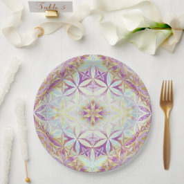 Plato De Papel Patrón de Flor de la Vida