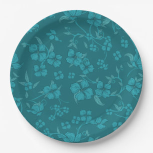 Plato De Papel Patrón de Flores Asombrosas 2