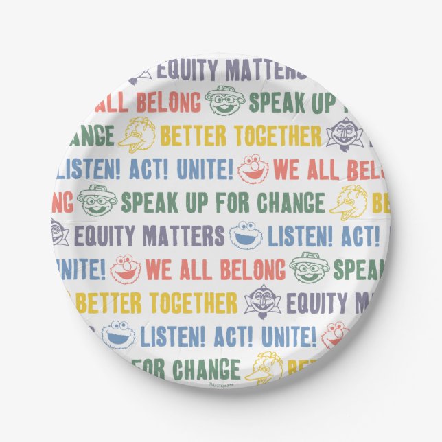 Plato De Papel Patrón de frases inspiradoras (Anverso)