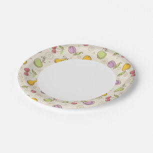Plato De Papel Patrón de frutas