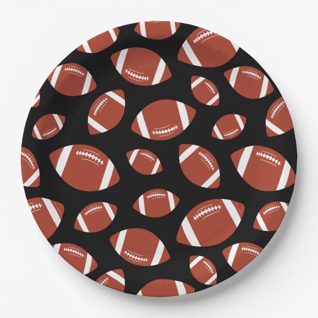 Plato De Papel Patrón de fútbol (Anverso)