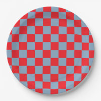 Patrón de Gingham de Red Blue Checkered