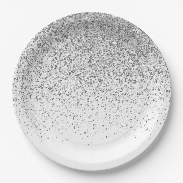 Plato De Papel Patrón de gradiente de brillo 3 (Anverso)