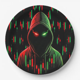 Plato De Papel Patrón de gráfico de trading Streetwear Vela Roja