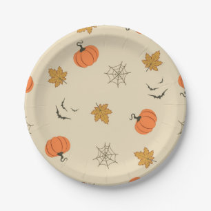 Plato De Papel Patrón de Halloween