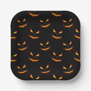 Plato De Papel Patrón de Halloween con miedo de Guay Jack O'Lante