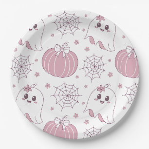 Plato De Papel Patrón de Halloween Pastel Soft Goth