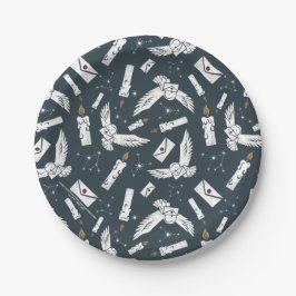 Plato De Papel Patrón de Harry Potter™ Hedwig entregando cartas