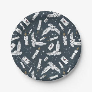 Plato De Papel Patrón de Harry Potter™ Hedwig entregando cartas