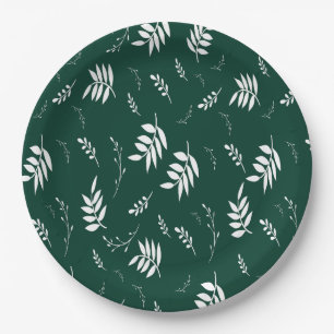 Plato De Papel patrón de hoja