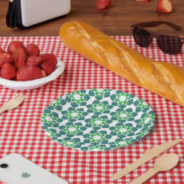 Plato De Papel Patrón De Hojas, Patrón De Hojas, Hojas Verdes