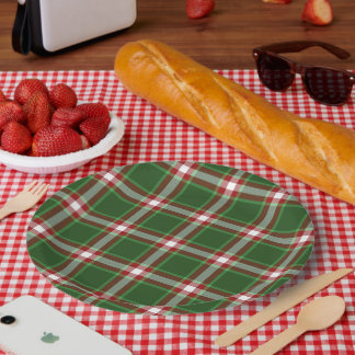 Plato De Papel Patrón de jack de Búfalo Rojo Verde Rojo