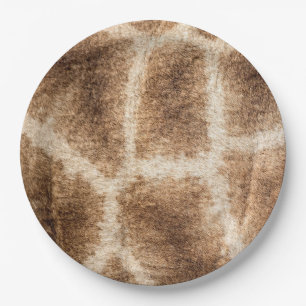 Plato De Papel Patrón de jirafa